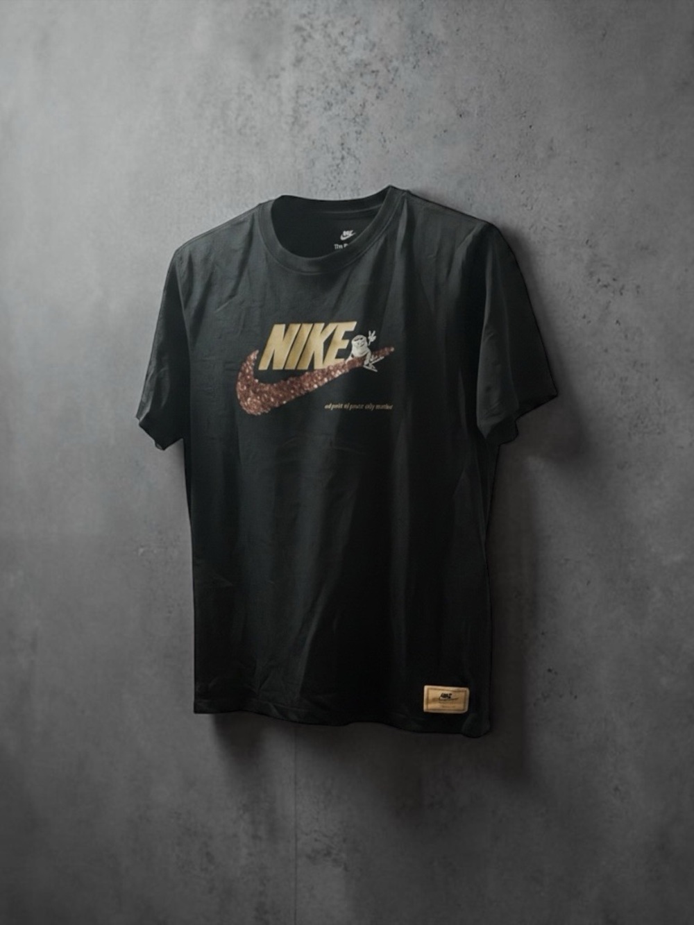 NTOW Nike Sportswear Coffee Bean Graphic T-Shirt - Black/Gold - Men's Large - Picture 4 of 11
